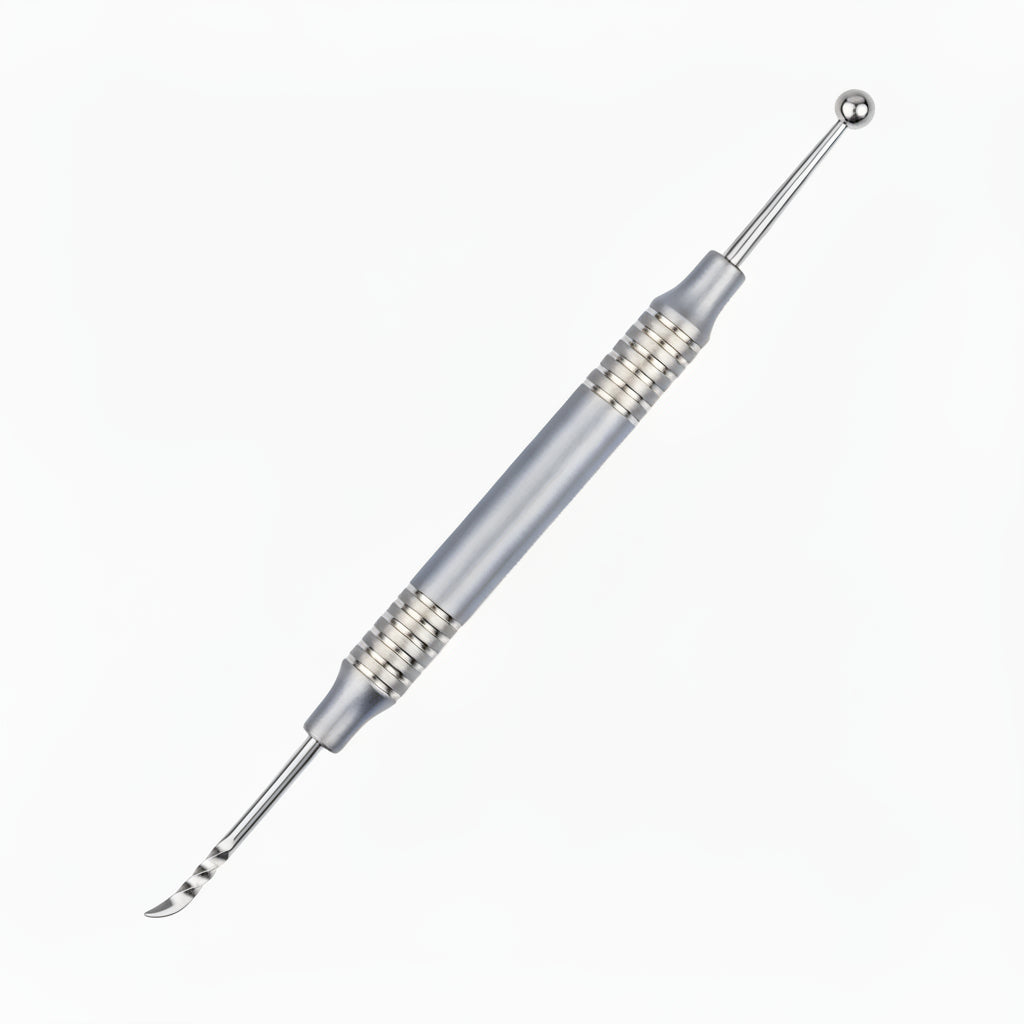 Lagani instrument za nokte s zakrivljenom turpijom za uglove i žličicom 16 cm / RUCK®