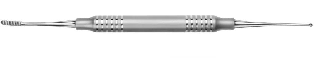 Lagani instrument za nokte s zakrivljenom turpijom za uglove i žličicom 16 cm / RUCK®